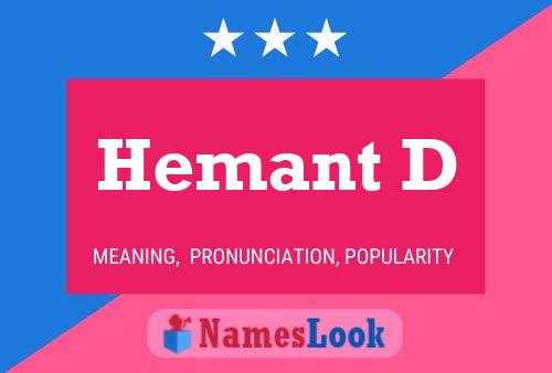 Hemant D Name Poster