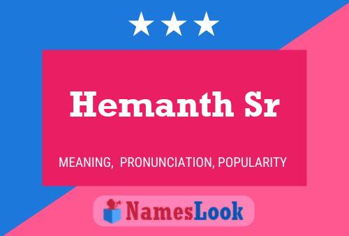 Hemanth Sr Name Poster