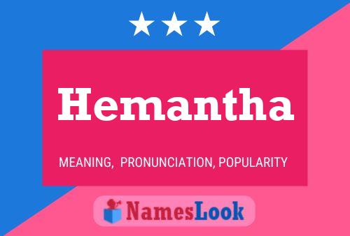 Hemantha Name Poster