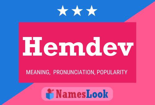 Hemdev Name Poster