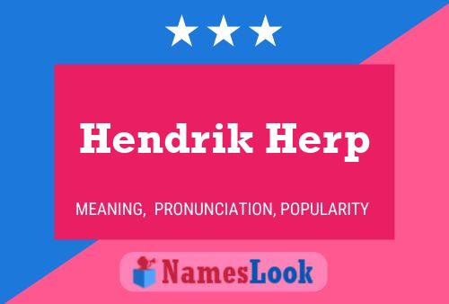 Hendrik Herp Name Poster