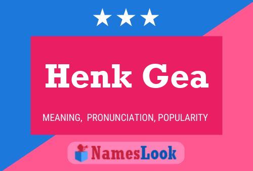 Henk Gea Name Poster