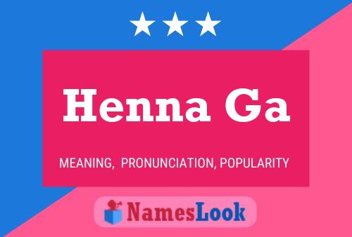 Henna Ga Name Poster