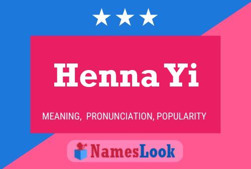 Henna Yi Name Poster