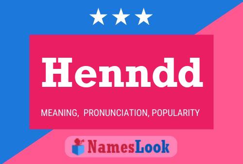 Henndd Name Poster