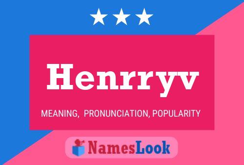 Henrryv Name Poster