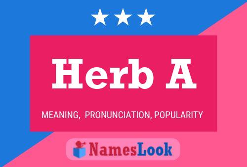 Herb A Name Poster