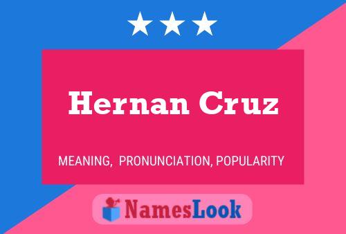 Hernan Cruz Name Poster