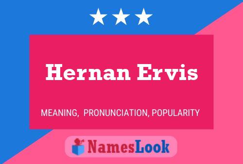 Hernan Ervis Name Poster