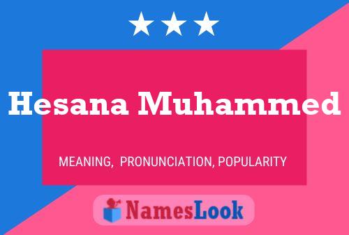 Hesana Muhammed Name Poster