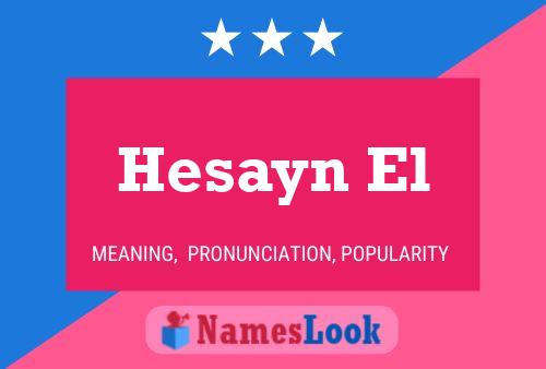 Hesayn El Name Poster