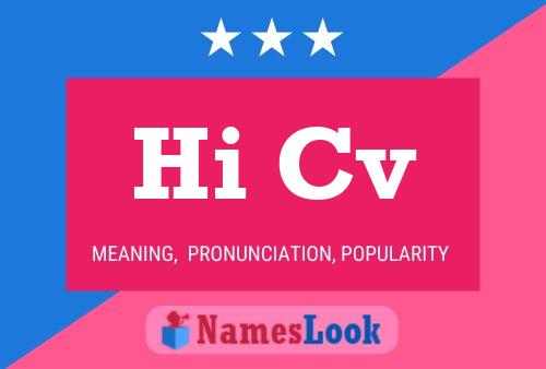 Hi Cv Name Poster