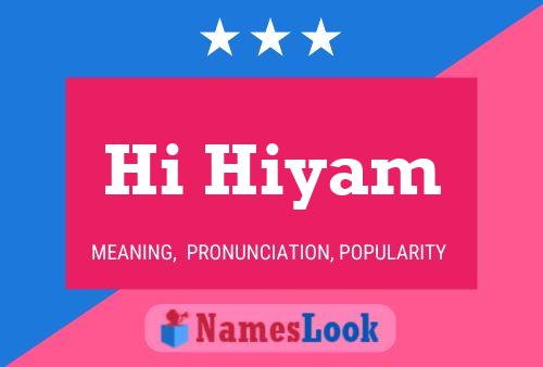 Hi Hiyam Name Poster