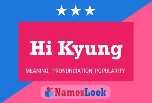 Hi Kyung Name Poster