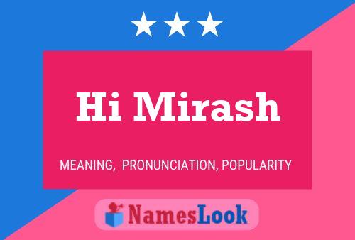 Hi Mirash Name Poster