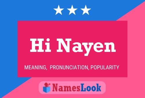 Hi Nayen Name Poster