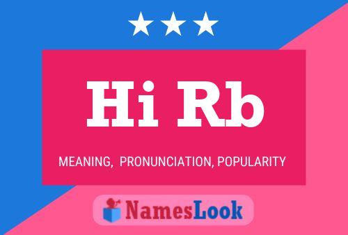 Hi Rb Name Poster