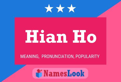 Hian Ho Name Poster