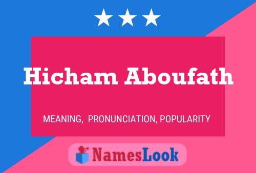 Hicham Aboufath Name Poster