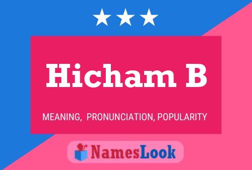 Hicham B Name Poster