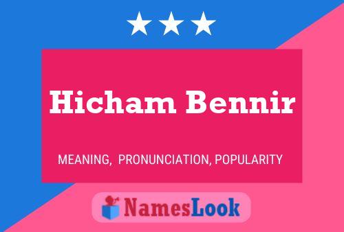 Hicham Bennir Name Poster