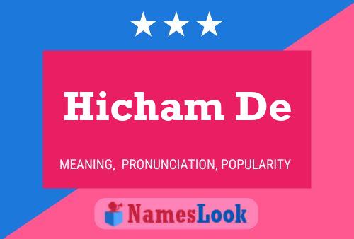 Hicham De Name Poster