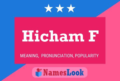 Hicham F Name Poster