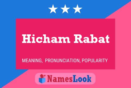 Hicham Rabat Name Poster