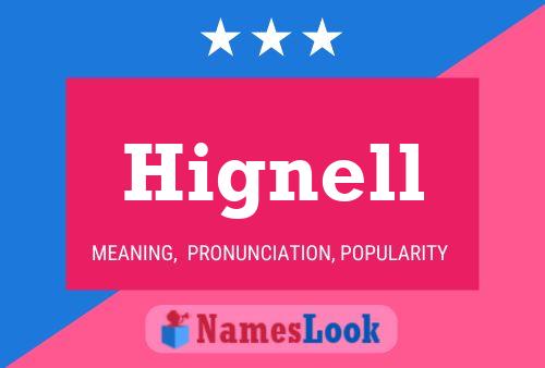 Hignell Name Poster