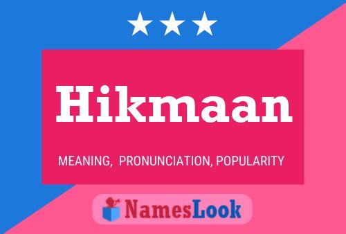 Hikmaan Name Poster