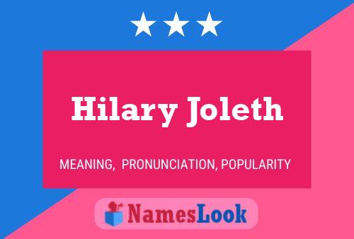 Hilary Joleth Name Poster