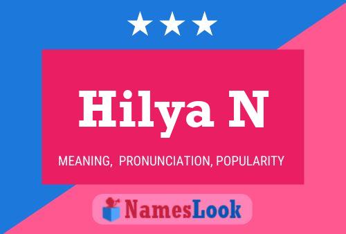 Hilya N Name Poster