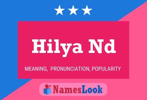 Hilya Nd Name Poster