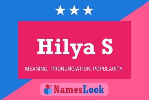 Hilya S Name Poster