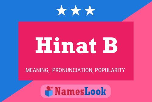 Hinat B Name Poster