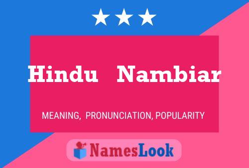 Hindu   Nambiar Name Poster