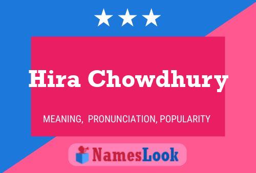 Hira Chowdhury Name Poster