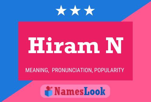 Hiram N Name Poster