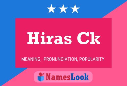 Hiras Ck Name Poster