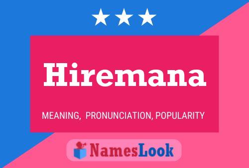 Hiremana Name Poster