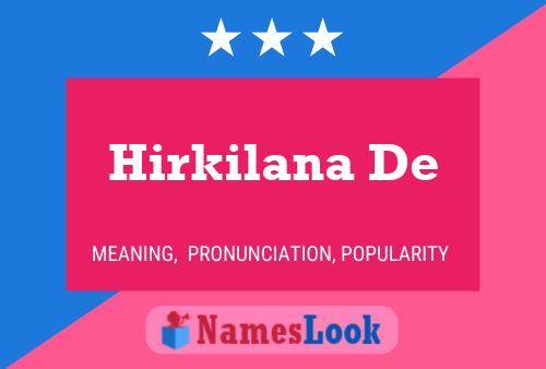 Hirkilana De Name Poster