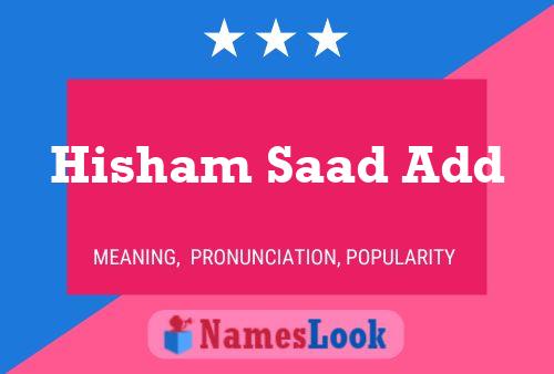 Hisham Saad Add Name Poster