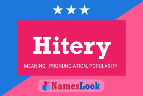 Hitery Name Poster