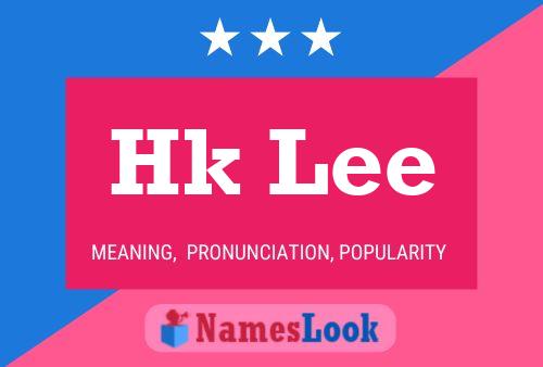 Hk Lee Name Poster