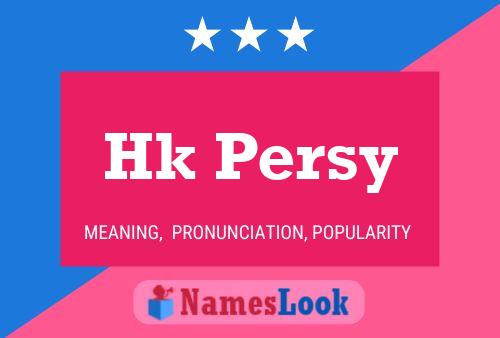 Hk Persy Name Poster