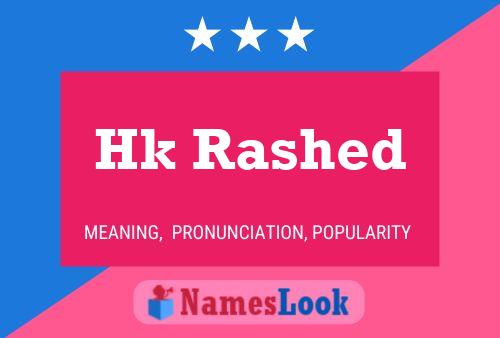 Hk Rashed Name Poster