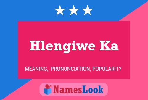 Hlengiwe Ka Name Poster