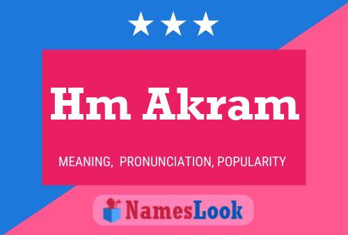 Hm Akram Name Poster