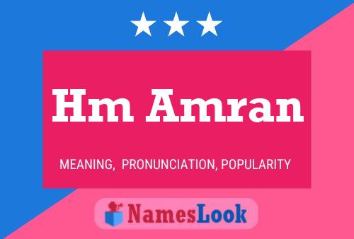 Hm Amran Name Poster