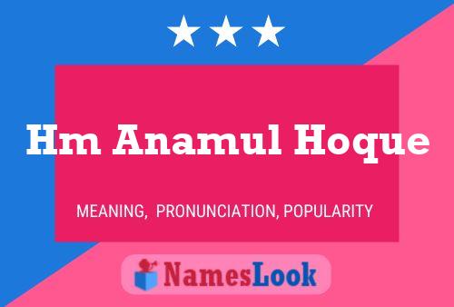 Hm Anamul Hoque Name Poster